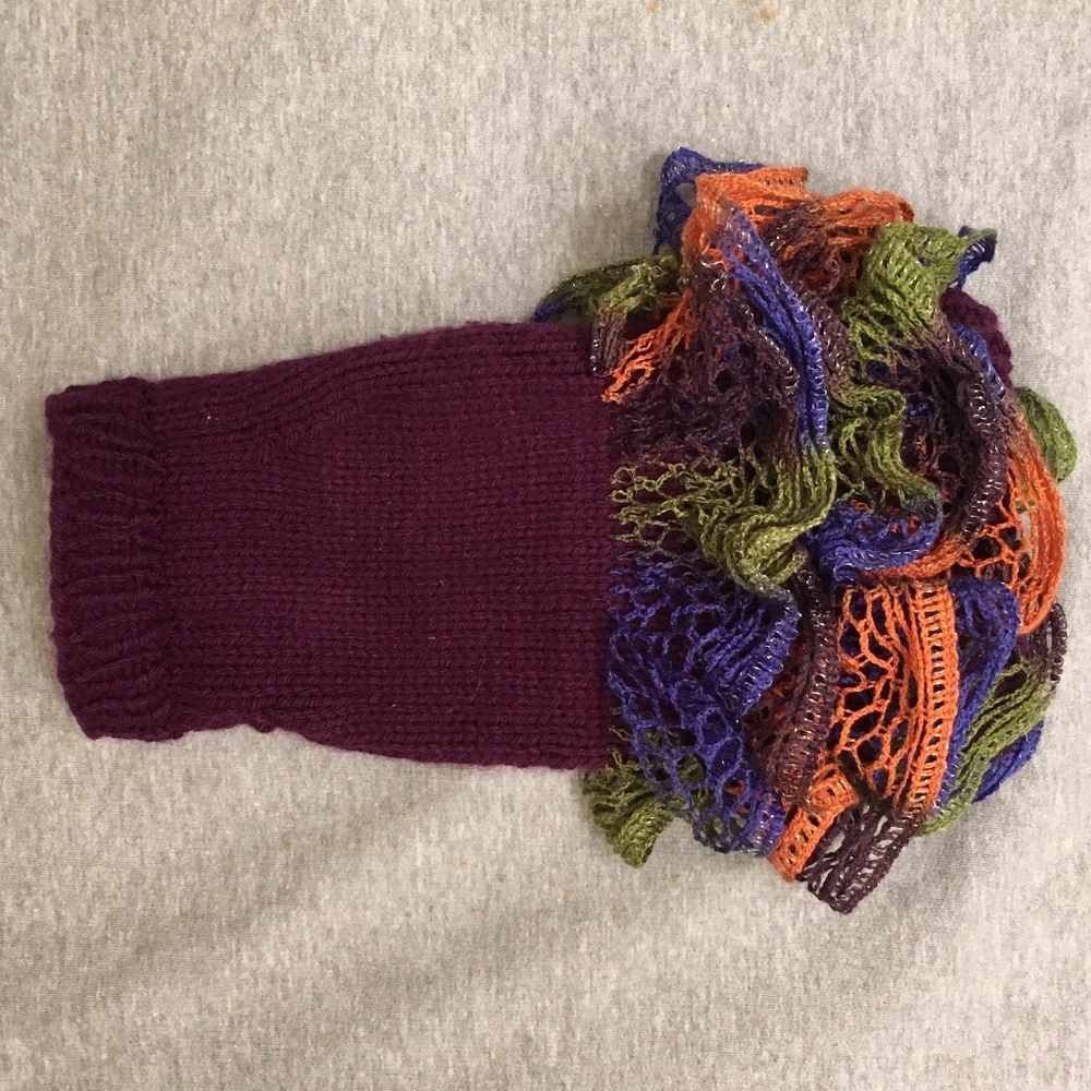 Handmade high-fashion ruffled dog sweater NWOT